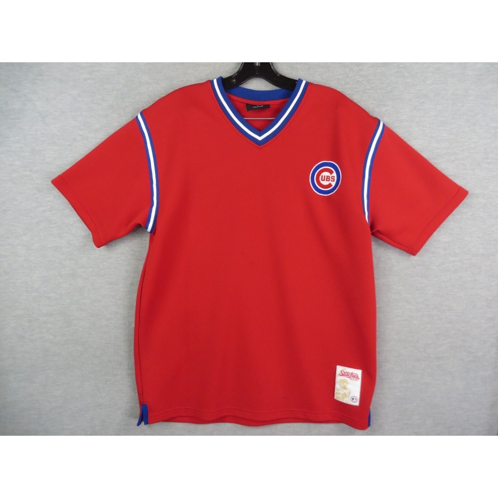 Stitches Chicago Cubs Adult Jersey L Red Short Sleeve MLB Athletic Gear Souvenir
